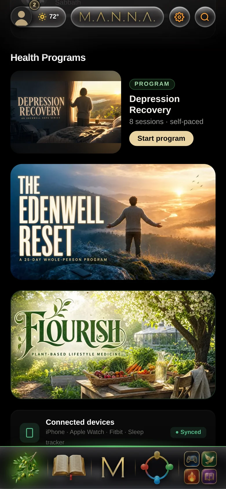 Health Programs: Depression Recovery, The Edenwell Reset, and Flourish